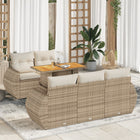 Loungeset 6-delig poly rattan beige