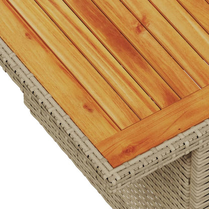 8-delige Loungeset met kussens poly rattan beige