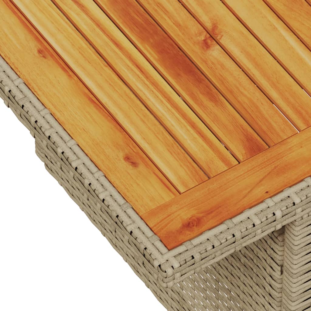 8-delige Loungeset met kussens poly rattan beige