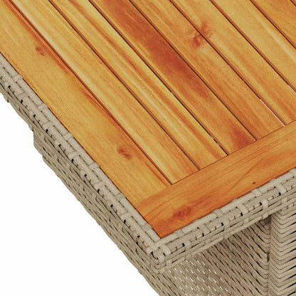 8-delige Loungeset met kussens poly rattan acacia beige