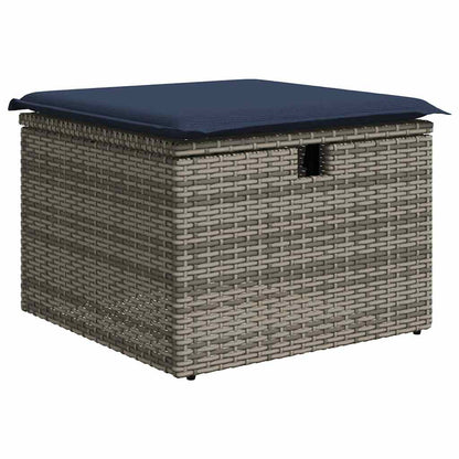 8-delige Loungeset met kussens poly rattan acacia bruin