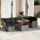 Loungeset 5-delig poly rattan grijs
