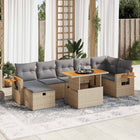 Loungeset 5-delig poly rattan beige