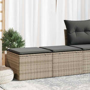 Loungeset 2-delig poly rattan grijs