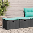 Loungeset 2-delig poly rattan zwart