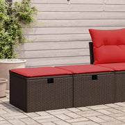 Loungeset poly rattan 2-delig bruin