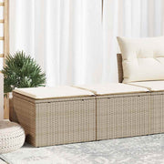 Loungeset 2-delig poly rattan acacia beige