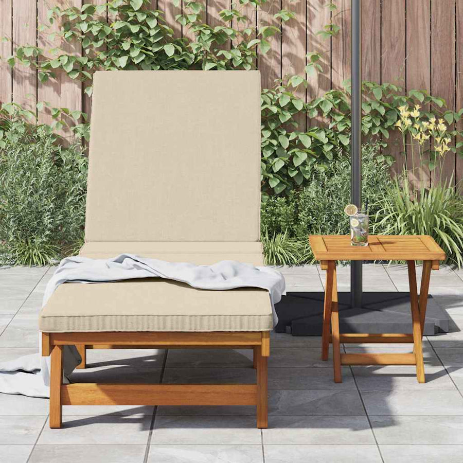 Ligstoel Met Kussen Bruin 63 X 199 X 85Cm Massief Acaciahout