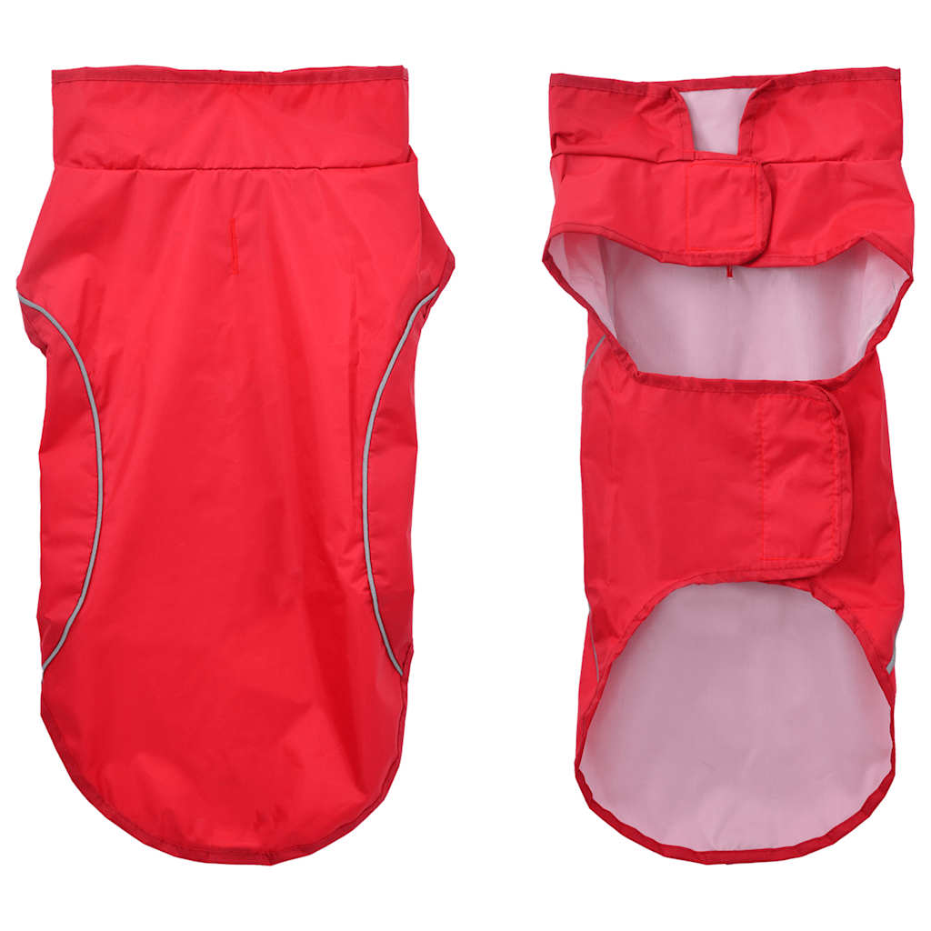 Hondenregenjas Et Reflecterende Strips Polyester m Rood