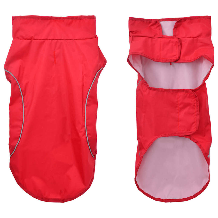 Hondenregenjas Et Reflecterende Strips Polyester m Rood