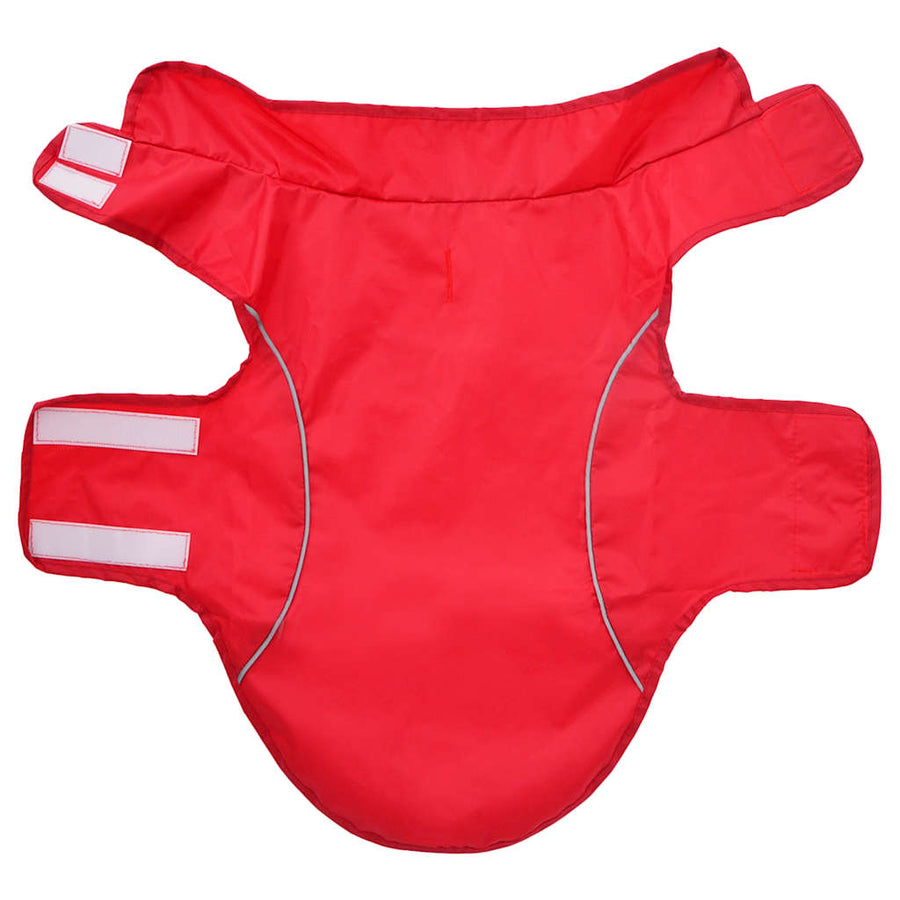 Hondenregenjas Et Reflecterende Strips Polyester m Rood
