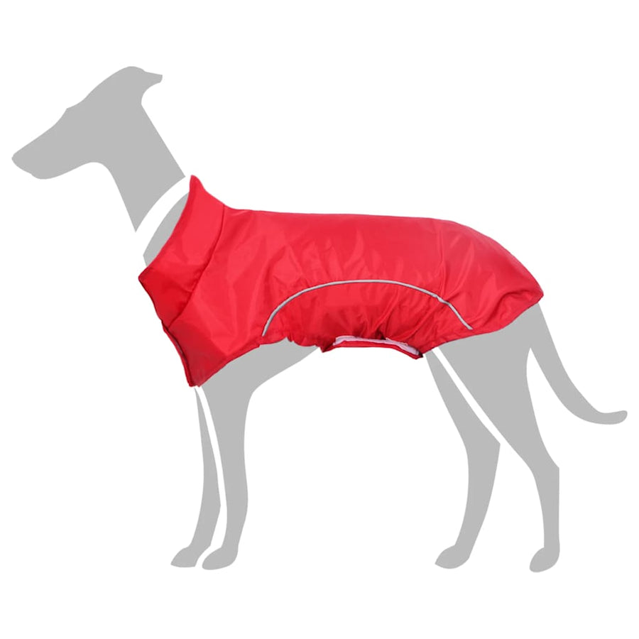 Hondenregenjas Et Reflecterende Strips Polyester m Rood