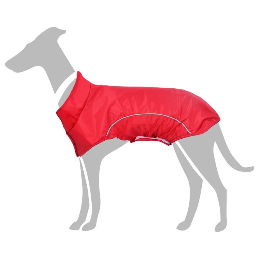 Hondenregenjas met reflecterende strepen Polyester Rood XL