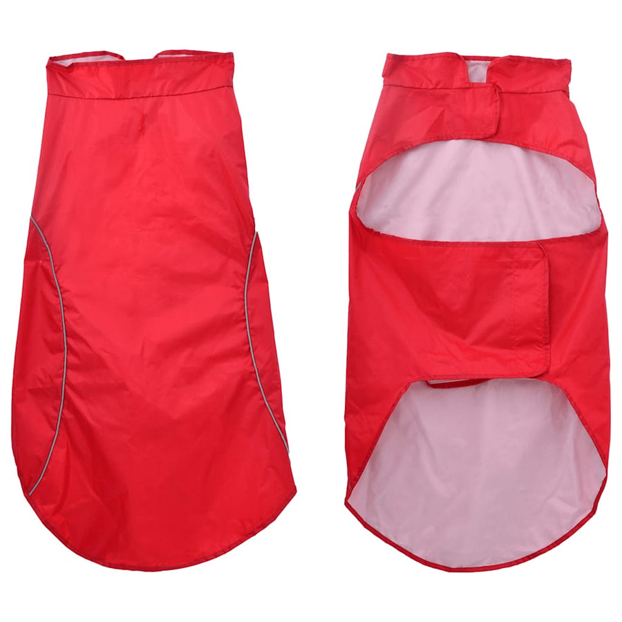 Hondenregenjas Met Reflecterende Strips Polyester 4xl Rood