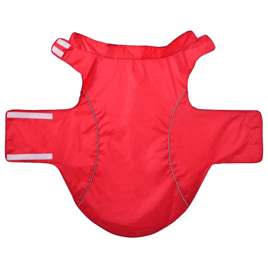 Hondenregenjas Met Reflecterende Strips Polyester 4xl Rood