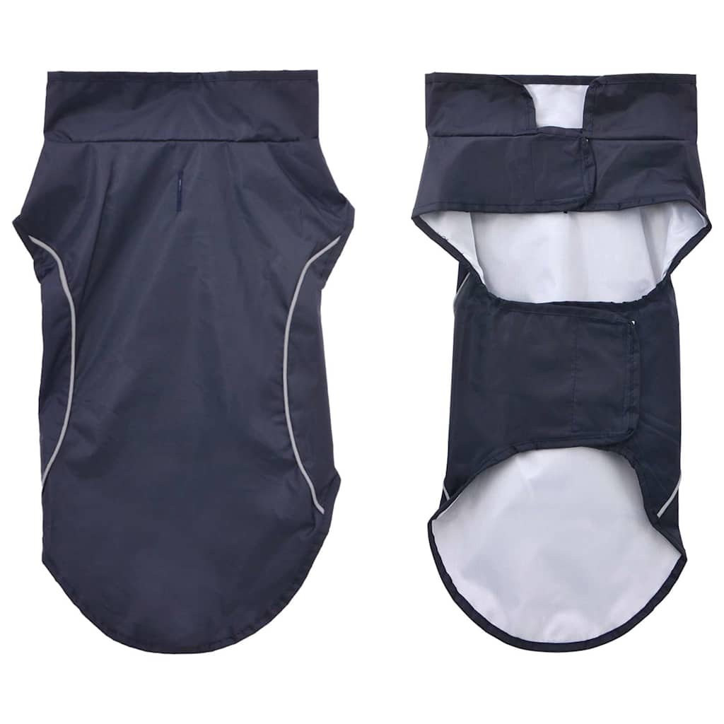 Hondenregenjas Met Reflecterende Strips Polyester Blauw xxs Marineblauw