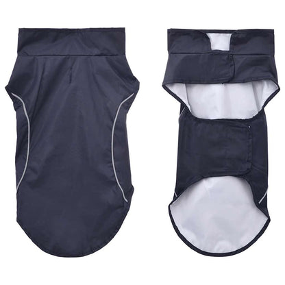 Hondenregenja Met Reflecterende Trip Polyeter s Marineblauw