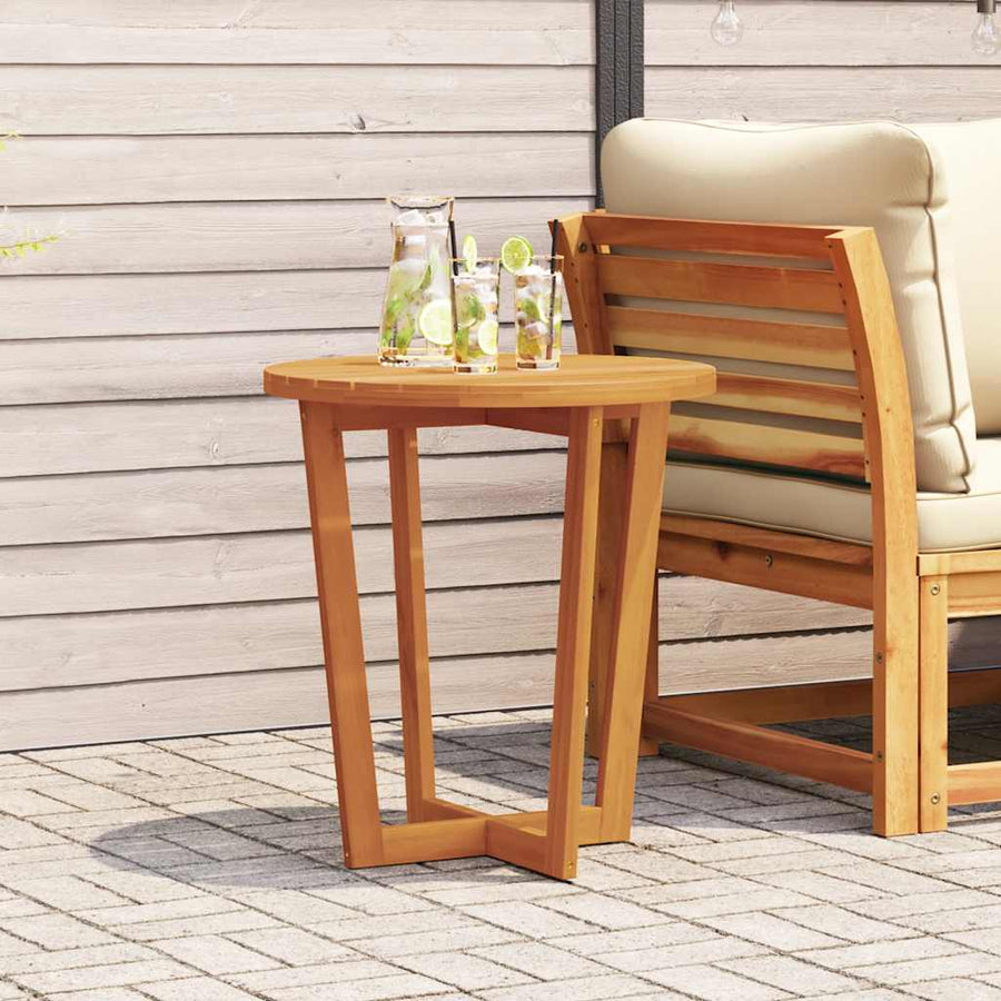 Tuinbijzettafel rond Ø70x75 cm massief acaciahout