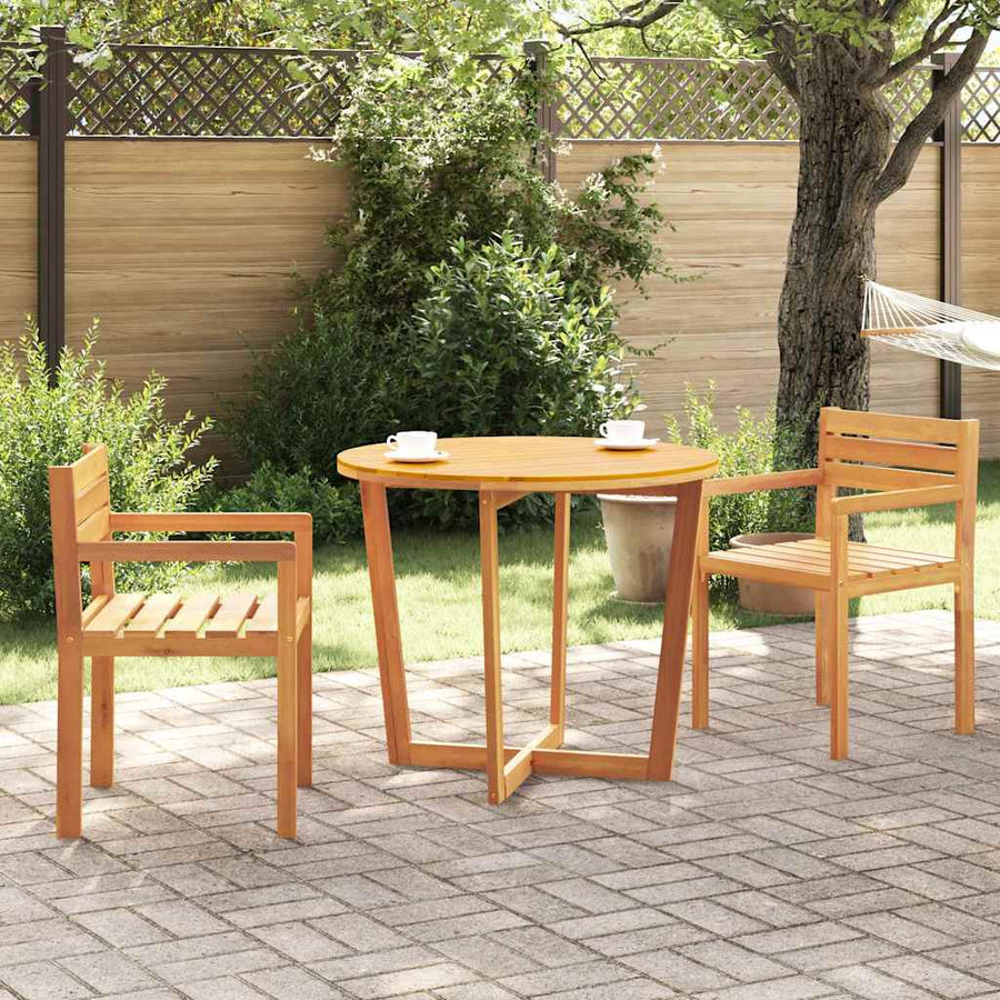 Tuintafel rond Ø90x75 cm massief acaciahout