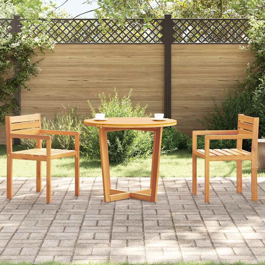 Tuintafel rond Ø90x75 cm massief acaciahout