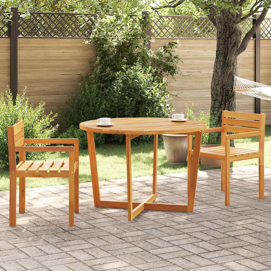 Tuintafel rond Ø110x75 cm massief acaciahout
