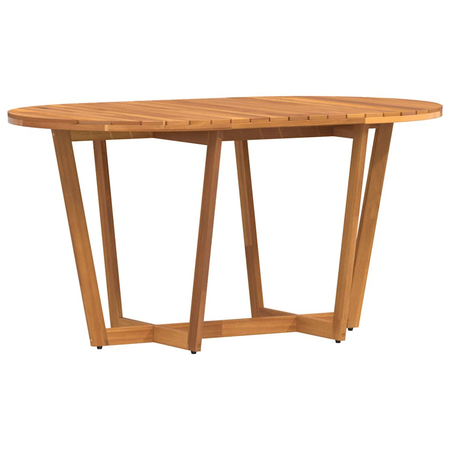 Tuintafel ovaal 150x90x75 cm massief acaciahout