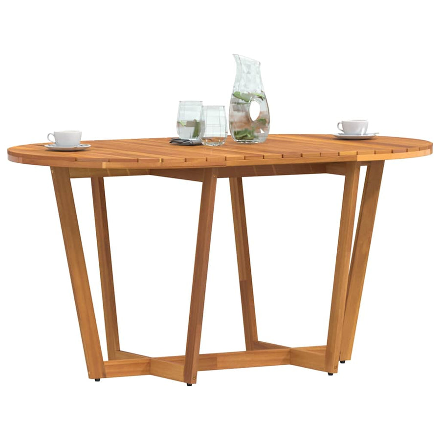 Tuintafel ovaal 150x90x75 cm massief acaciahout