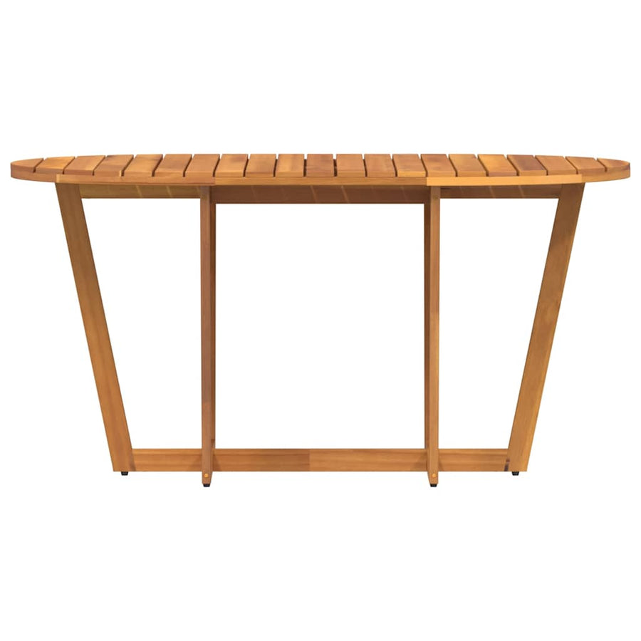 Tuintafel ovaal 150x90x75 cm massief acaciahout