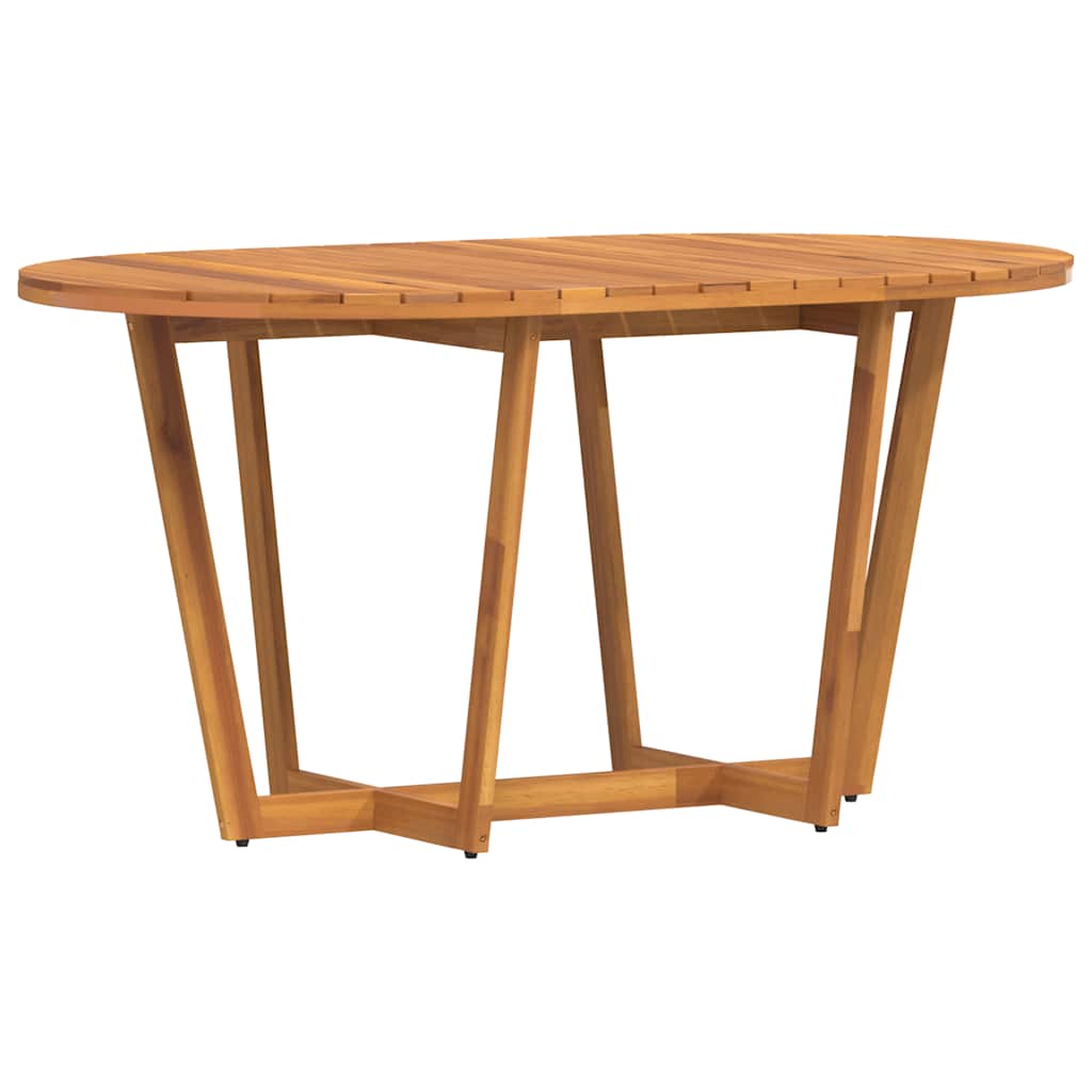 Tuintafel ovaal 150x90x75 cm massief acaciahout
