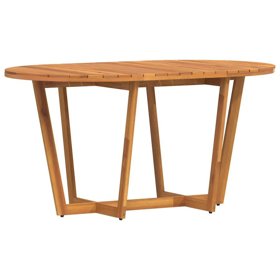 Tuintafel ovaal 150x90x75 cm massief acaciahout