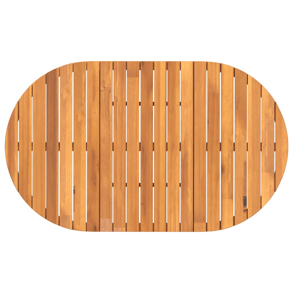 Tuintafel ovaal 150x90x75 cm massief acaciahout