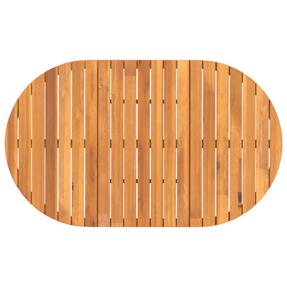 Tuintafel ovaal 150x90x75 cm massief acaciahout