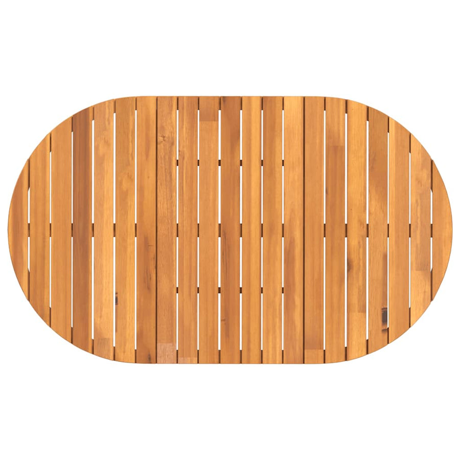 Tuintafel ovaal 150x90x75 cm massief acaciahout