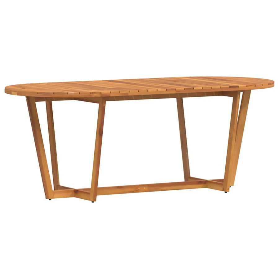 Tuintafel ovaal 200x90x75 cm massief acaciahout