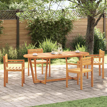 Tuintafel ovaal 200x90x75 cm massief acaciahout