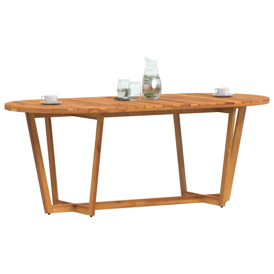 Tuintafel ovaal 200x90x75 cm massief acaciahout