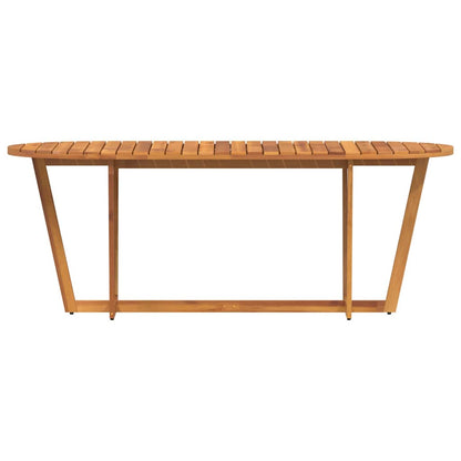 Tuintafel ovaal 200x90x75 cm massief acaciahout