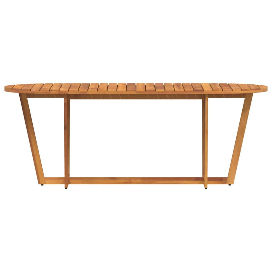 Tuintafel ovaal 200x90x75 cm massief acaciahout