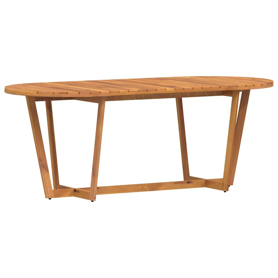 Tuintafel ovaal 200x90x75 cm massief acaciahout