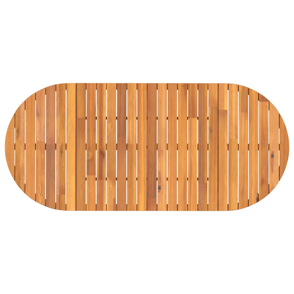 Tuintafel ovaal 200x90x75 cm massief acaciahout