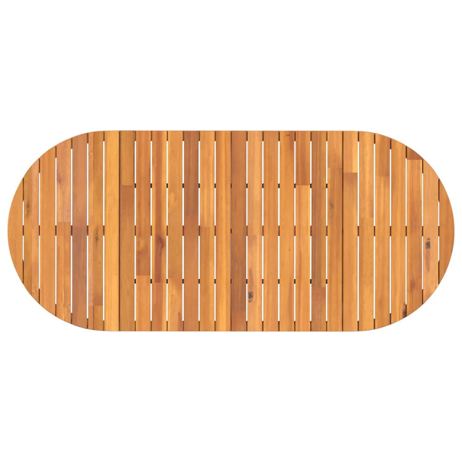 Tuintafel ovaal 200x90x75 cm massief acaciahout