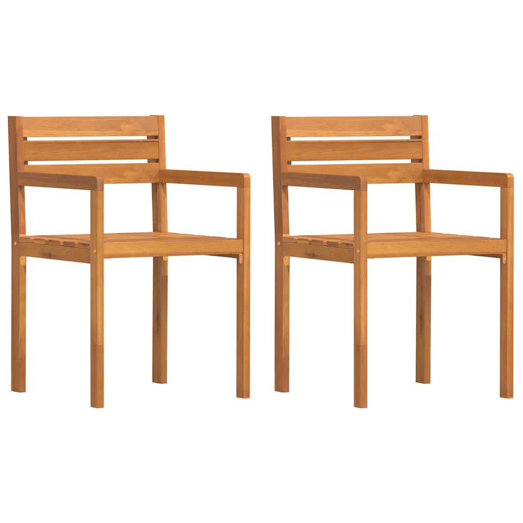 Tuinstoelen 2 st 50x53x80 cm massief acaciahout