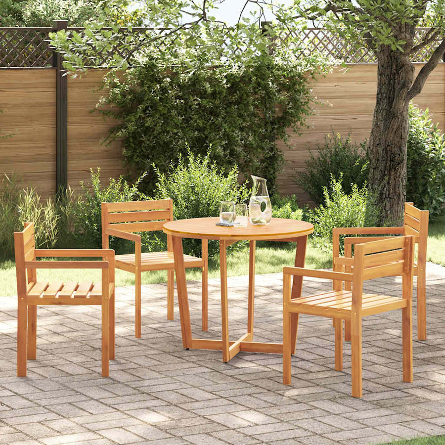 Tuinstoelen 4 st 50x53x80 cm massief acaciahout