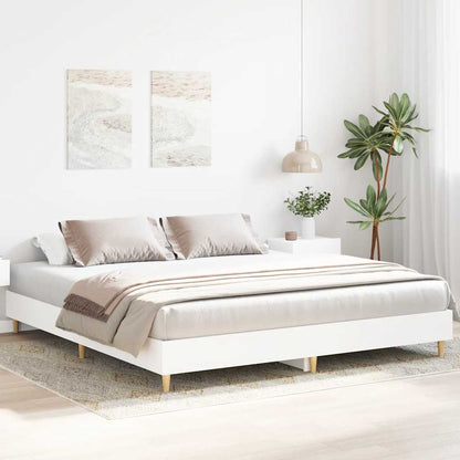 Bedframe zonder matras 200x200 cm spaanplaat wit