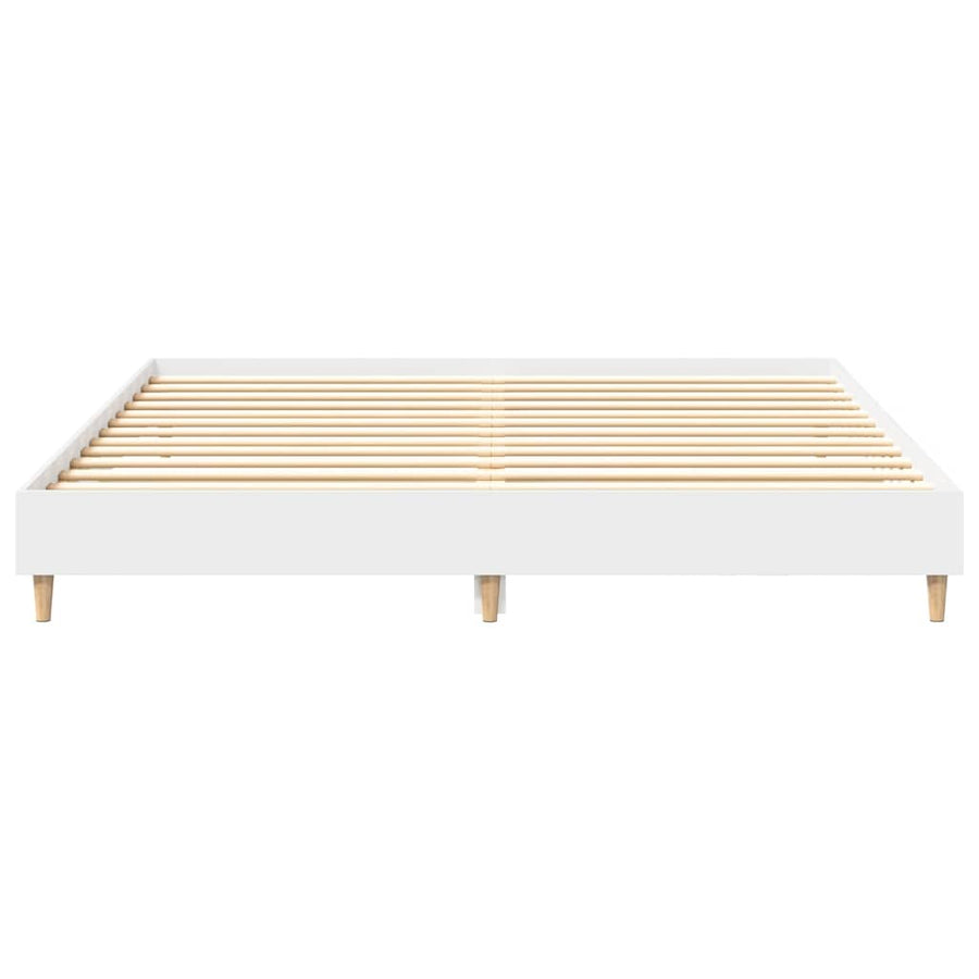 Bedframe zonder matras 200x200 cm spaanplaat wit