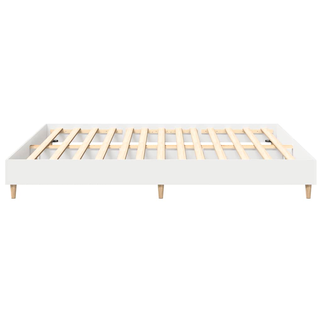 Bedframe zonder matras 200x200 cm spaanplaat wit