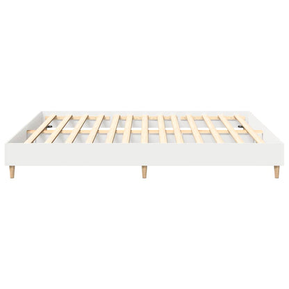 Bedframe zonder matras 200x200 cm spaanplaat wit