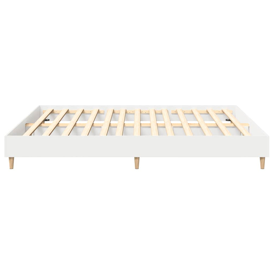 Bedframe zonder matras 200x200 cm spaanplaat wit