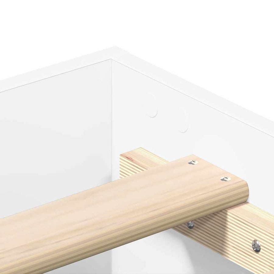 Bedframe zonder matras 200x200 cm spaanplaat wit