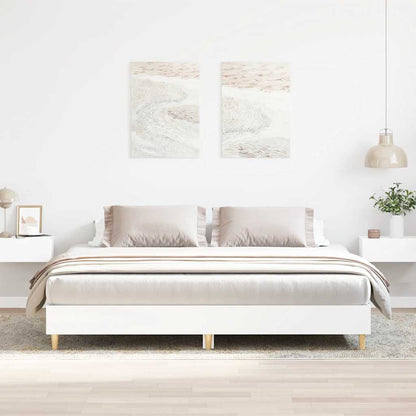Bedframe zonder matras 200x200 cm spaanplaat wit